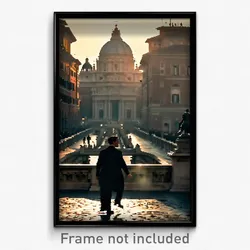 Pixel Art Poster - Agile Rome (8 Bit Psychedelic Trippy Weird Video Game Print)