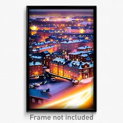 Pixel Art Poster - All Over The Place Swedish City (8 Bit Video Game Print)