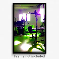Pixel Art Poster - Slimy Music Studio (8 Bit Psychedelic Video Game Print)