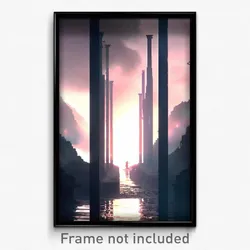 Pixel Art Poster - Complicated Channel (8 Bit Psychedelic Video Game Print)