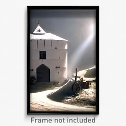 Pixel Art Poster - White Hovel (8 Bit Psychedelic Trippy Weird Video Game Print)