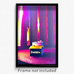 Pixel Art Poster - Prestigious Shoebox (8 Bit Psychedelic Video Game Print)