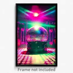 Pixel Art Poster - Plastic Discotheque (8 Bit Psychedelic Video Game Print)