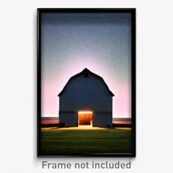 Pixel Art Poster - Silent Barn (8 Bit Psychedelic Trippy Weird Video Game Print)