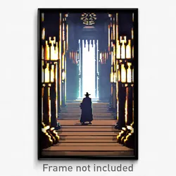 Pixel Art Poster - Bold Catacombs (8 Bit Psychedelic Trippy Video Game Print)