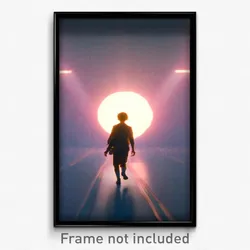 Pixel Art Poster - Thin Mind Journey (8 Bit Psychedelic Trippy Video Game Print)