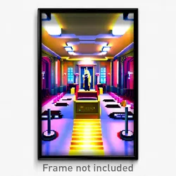 Pixel Art Poster - Plush Academy (8 Bit Psychedelic Trippy Video Game Print)