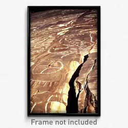 Pixel Art Poster - Enormous Petroglyphs (8 Bit Psychedelic Video Game Print)