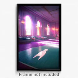 Pixel Art Poster - Neglected Hospice (8 Bit Psychedelic Trippy Video Game Print)