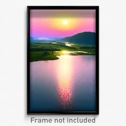 Pixel Art Poster - Negligible Land (8 Bit Psychedelic Trippy Video Game Print)