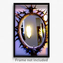 Pixel Art Poster - Thorny Mirror (8 Bit Psychedelic Trippy Video Game Print)