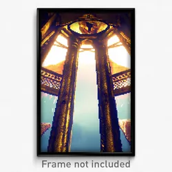 Pixel Art Poster - Worn Kingdom (8 Bit Psychedelic Trippy Video Game Print)