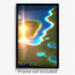 Pixel Art Poster - Advanced Atoll (8 Bit Psychedelic Trippy Video Game Print)