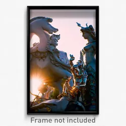 Pixel Art Poster - Wild Statue (8 Bit Psychedelic Trippy Weird Video Game Print)