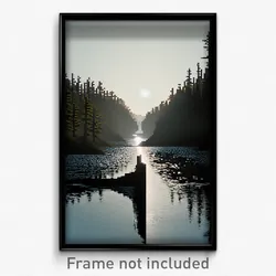 Pixel Art Poster - Black Creek (8 Bit Psychedelic Trippy Weird Video Game Print)