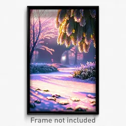 Pixel Art Poster - Frosty Spring (8 Bit Psychedelic Trippy Video Game Print)