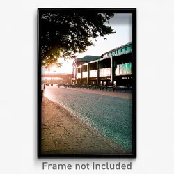 Pixel Art Poster - International Quay (8 Bit Psychedelic Video Game Print)