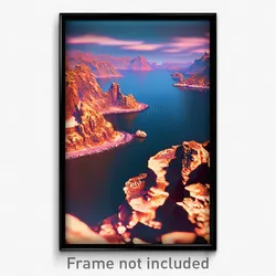 Pixel Art Poster - Bronze Bay (8 Bit Psychedelic Trippy Weird Video Game Print)