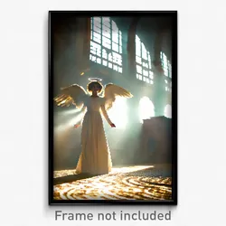 Pixel Art Poster - Angelic Haberdashery (8 Bit Psychedelic Video Game Print)
