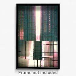 Pixel Art Poster - Reflecting Tile (8 Bit Psychedelic Trippy Video Game Print)