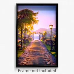 Pixel Art Poster - Antique Path (8 Bit Psychedelic Trippy Video Game Print)