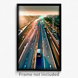 Pixel Art Poster - Dangerous Highway (8 Bit Psychedelic Trippy Video Game Print)