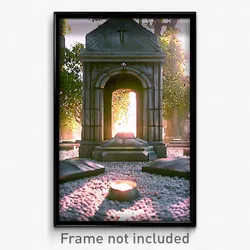 Pixel Art Poster - Rubbery Tomb (8 Bit Psychedelic Trippy Video Game Print)