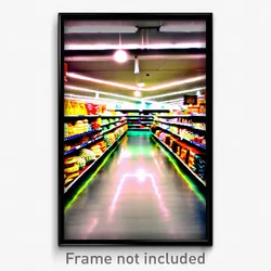 Pixel Art Poster - Worldly Aisle (8 Bit Psychedelic Trippy Video Game Print)