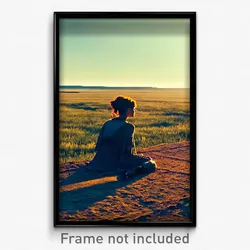 Pixel Art Poster - Candid Plains (8 Bit Psychedelic Trippy Video Game Print)