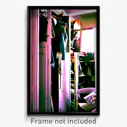 Pixel Art Poster - Tattered Closet (8 Bit Psychedelic Trippy Video Game Print)