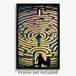 Pixel Art Poster - Gigantic Labyrinth (8 Bit Psychedelic Video Game Print)