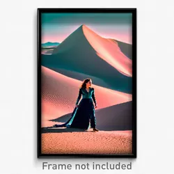 Pixel Art Poster - Velvety Desert (8 Bit Psychedelic Trippy Video Game Print)