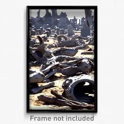 Pixel Art Poster - Rough Boneyard (8 Bit Psychedelic Trippy Video Game Print)