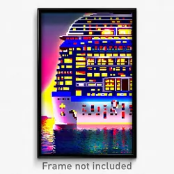 Pixel Art Poster - Famous Cruise (8 Bit Psychedelic Trippy Video Game Print)