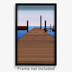 Pixel Art Poster - Brown Dock (8 Bit Psychedelic Trippy Weird Video Game Print)