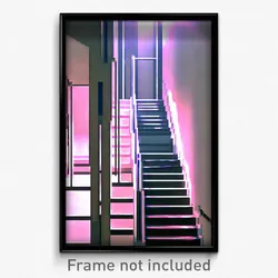 Pixel Art Poster - Thin Stair (8 Bit Psychedelic Trippy Weird Video Game Print)