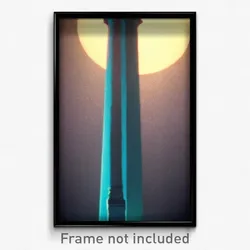 Pixel Art Poster - Peaceful Pillar (8 Bit Psychedelic Trippy Video Game Print)