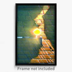 Pixel Art Poster - Sunny Tile (8 Bit Psychedelic Trippy Weird Video Game Print)