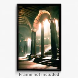 Pixel Art Poster - Prestigious Catacombs (8 Bit Psychedelic Video Game Print)