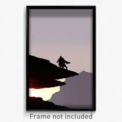 Pixel Art Poster - Colorless Mount (8 Bit Psychedelic Trippy Video Game Print)