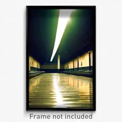 Pixel Art Poster - Underground Dugout (8 Bit Psychedelic Video Game Print)