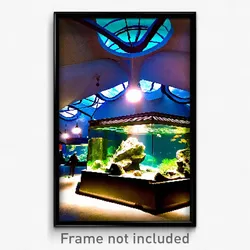 Pixel Art Poster - Monumental Aquarium (8 Bit Psychedelic Video Game Print)