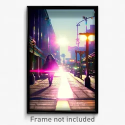 Pixel Art Poster - Slim Junction (8 Bit Psychedelic Trippy Video Game Print)