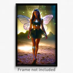 Pixel Art Poster - Tan Fairy Ring (8 Bit Psychedelic Trippy Video Game Print)