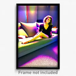 Pixel Art Poster - Impeccable Couch (8 Bit Psychedelic Trippy Video Game Print)