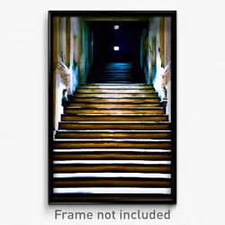 Pixel Art Poster - Worn Stair (8 Bit Psychedelic Trippy Weird Video Game Print)