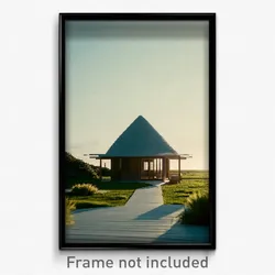 Pixel Art Poster - Simplistic Retreat (8 Bit Psychedelic Video Game Print)