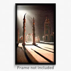 Pixel Art Poster - Barren Mosque (8 Bit Psychedelic Trippy Video Game Print)