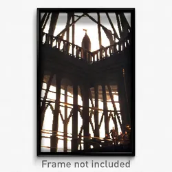 Pixel Art Poster - Accomplished Portcullis (8 Bit Psychedelic Video Game Print)