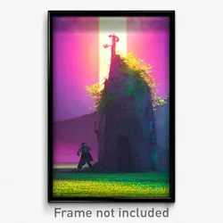 Pixel Art Poster - Strange Furth (8 Bit Psychedelic Trippy Video Game Print)